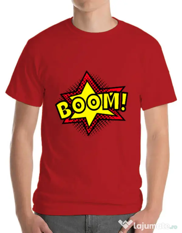 Tricou ADLER barbat Boom! Rosu