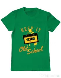 Tricou ADLER barbat Keep it old school Verde mediu