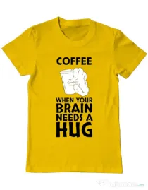 Tricou ADLER barbat Coffee Galben