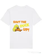Tricou STANLEY STELLA barbat Shut the duck up Alb