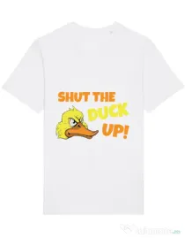 Tricou STANLEY STELLA barbat Shut the duck up Alb