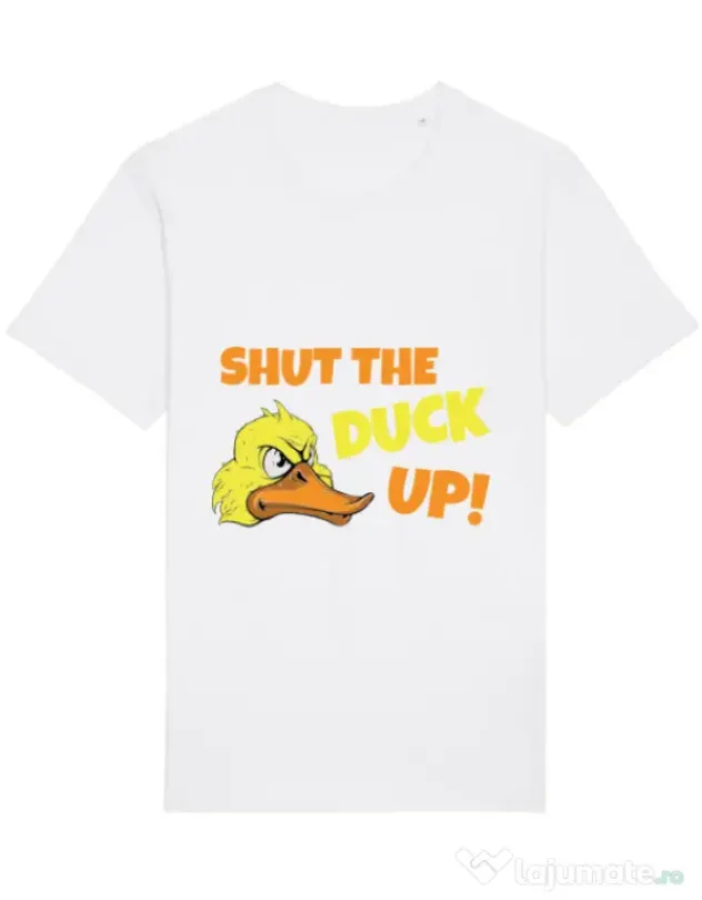 Tricou STANLEY STELLA barbat Shut the duck up Alb