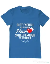Tricou ADLER barbat Cute enough Albastru azuriu