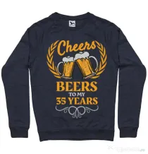 Bluza ADLER barbat Birthday Cheers Denim inchis