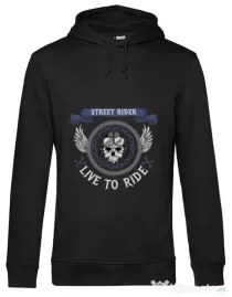 Hoodie barbat cu gluga Street rider Negru