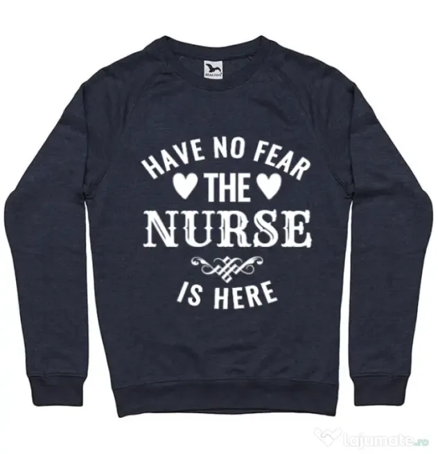 Bluza ADLER barbat The nurse is here Denim inchis