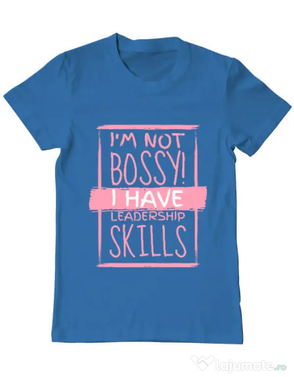 Tricou ADLER barbat I’m not bossy Albastru azuriu