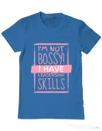 Tricou ADLER barbat I’m not bossy Albastru azuriu
