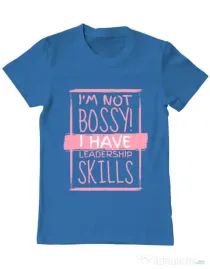 Tricou ADLER barbat I’m not bossy Albastru azuriu