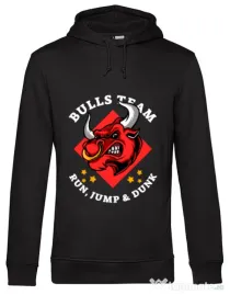 Hoodie barbat cu gluga Run jump & dunk Negru
