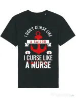 Tricou STANLEY STELLA barbat Curse like a nurse Negru