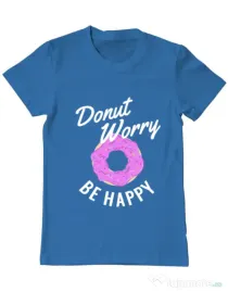Tricou ADLER barbat Be happy Albastru azuriu