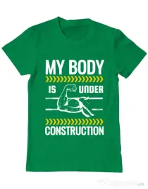 Tricou ADLER barbat Under construction Verde mediu
