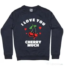 Bluza ADLER barbat Love you cherry much Denim inchis