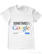 Tricou ADLER barbat I google myself Alb