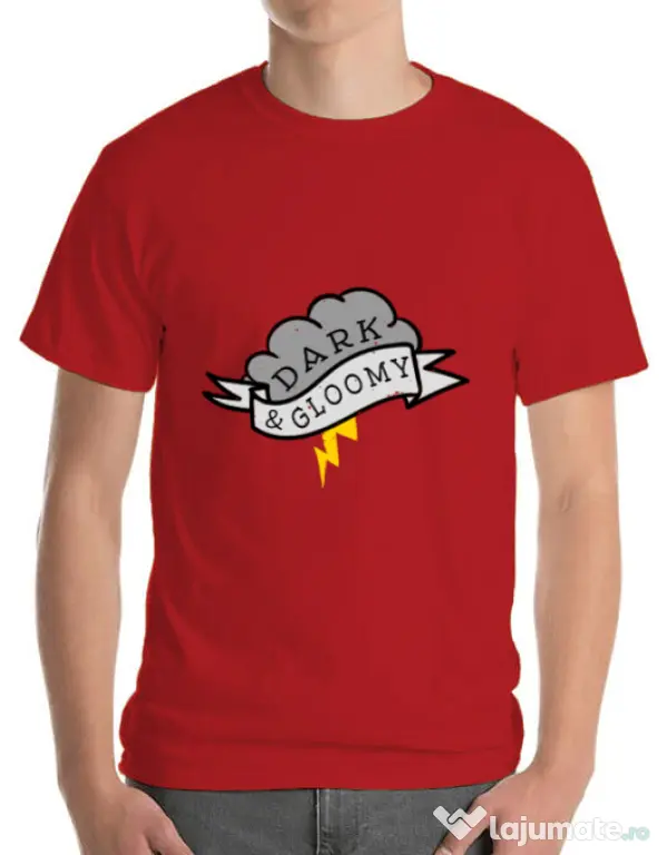 Tricou ADLER barbat Dark and gloomy Rosu