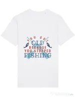 Tricou STANLEY STELLA barbat You stopped fishing Alb