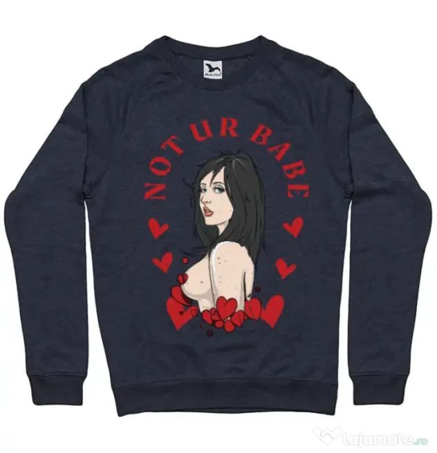 Bluza ADLER barbat Not ur babe Denim inchis