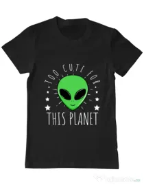 Tricou ADLER barbat Too cute Negru