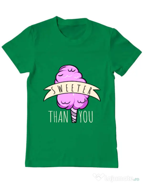 Tricou ADLER barbat Sweeter than you Verde mediu