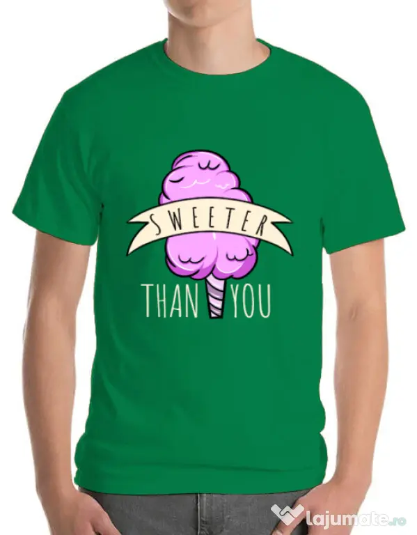 Tricou ADLER barbat Sweeter than you Verde mediu