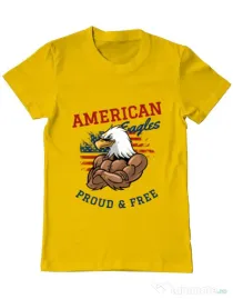 Tricou ADLER barbat American eagles Galben