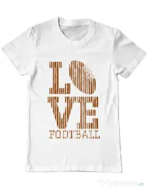 Tricou ADLER barbat Love football Alb