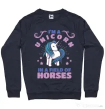 Bluza ADLER barbat Just a unicorn Denim inchis