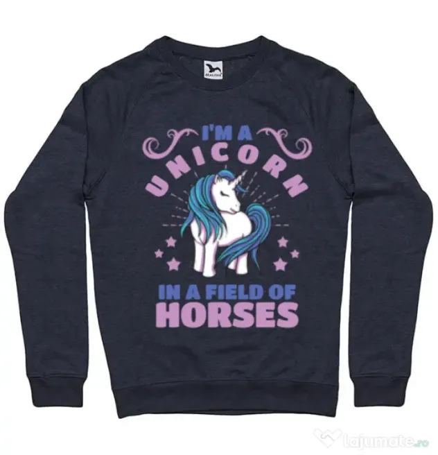 Bluza ADLER barbat Just a unicorn Denim inchis
