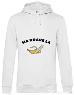 Hoodie barbat cu gluga Ma doare Alb