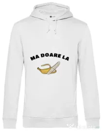 Hoodie barbat cu gluga Ma doare Alb