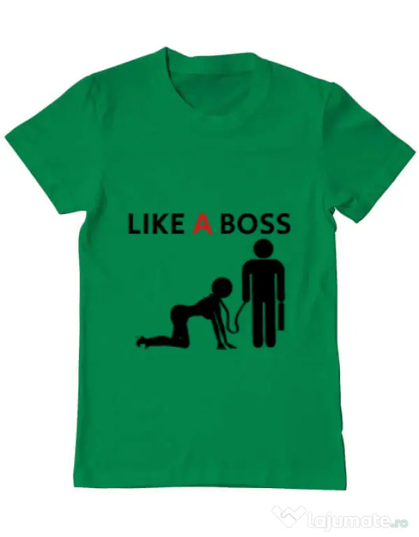 Tricou ADLER barbat Like a boss Verde mediu