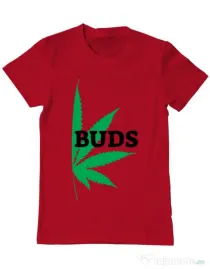 Tricou ADLER barbat Best buds 2 Rosu