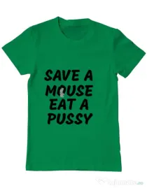 Tricou ADLER barbat Save a mouse Verde mediu