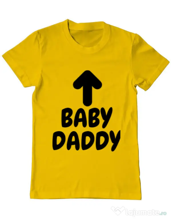 Tricou ADLER barbat Baby daddy Galben