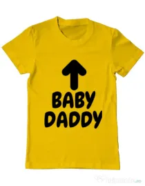 Tricou ADLER barbat Baby daddy Galben