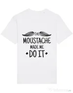 Tricou STANLEY STELLA barbat The moustache Alb