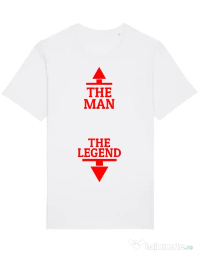 Tricou STANLEY STELLA barbat The man the legend Alb