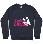 Bluza ADLER barbat Bonjour bitches Denim inchis