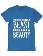 Tricou ADLER barbat Train like a beast Albastru azuriu