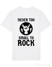 Tricou STANLEY STELLA barbat Never too small to rock Alb