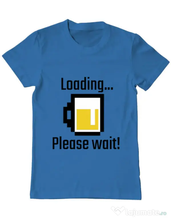 Tricou ADLER barbat Beer loading Albastru azuriu