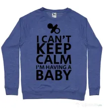 Bluza ADLER barbat I am having a baby Albastru melanj