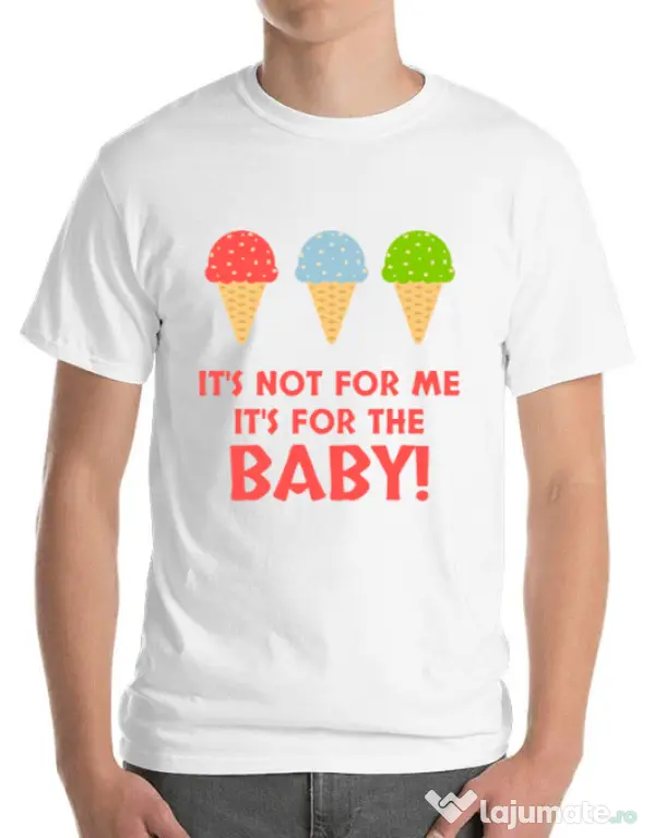 Tricou ADLER barbat For the baby Alb