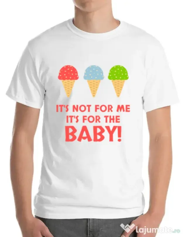 Tricou ADLER barbat For the baby Alb