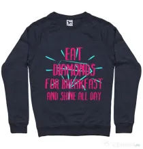 Bluza ADLER barbat Eat diamonds Denim inchis