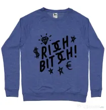 Bluza ADLER barbat Rich bitch Albastru melanj