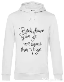 Hoodie barbat cu gluga Vogue issues Alb