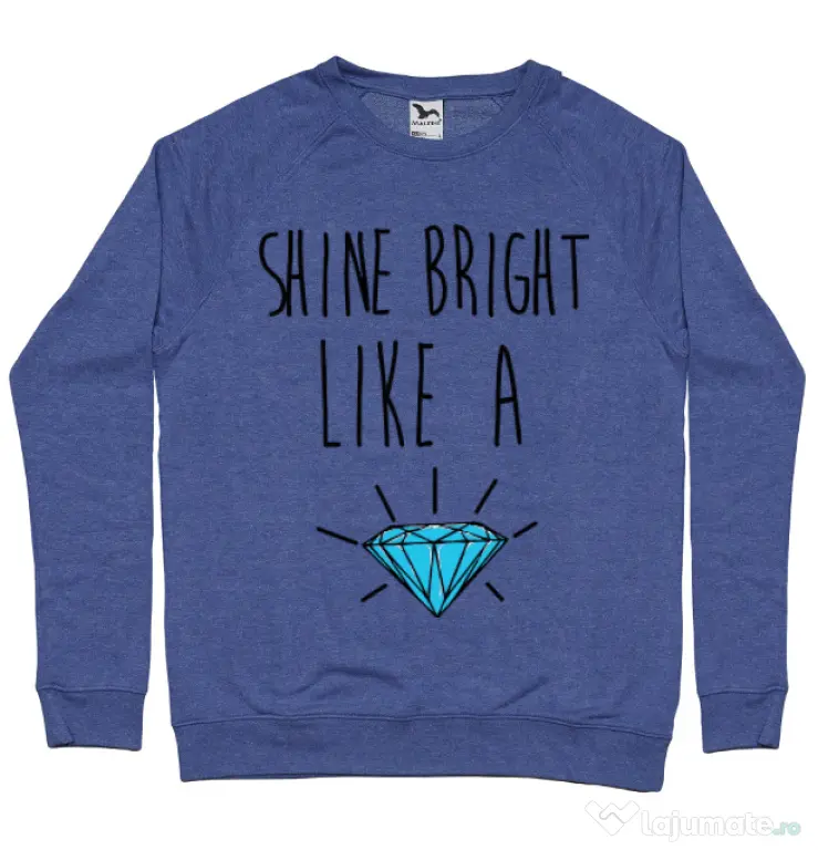 Bluza ADLER barbat Shine bright like a diamond Albastru melanj