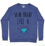 Bluza ADLER barbat Shine bright like a diamond Albastru melanj